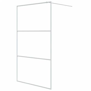 vidaXL Inloopdouchewand 115x195 cm transparant ESG-glas wit
