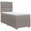 vidaXL Boxspringbed met matras met hoofdeinde Taupe 100 x 200 cm Stof