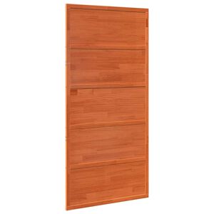 vidaXL Schuifdeur Massief grenenhout Wasbruin