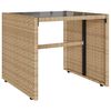 vidaXL 4-delige Loungeset met kussens poly rattan beige