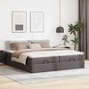 vidaXL Ottoman bed met matrassen 160x200cm kunstleer grijs