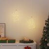 vidaXL Kerstverlichting sneeuwpop silhouet 2 st 35 LEDs warm wit