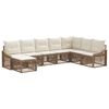 vidaXL Tuinbankenset 8 pcs Beige poly rattan