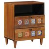 vidaXL Nachtkastje met lade Bruin 50 x 33 x 62 cm Massief Mango Hout