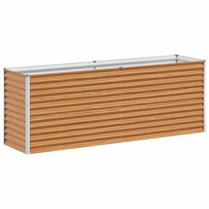 vidaXL Verhoogde plantenbak 195 x 50 x 68 cm Gegalvaniseerd staal