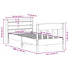 vidaXL Bedframe zonder matras massief grenenhout wit 75x190 cm