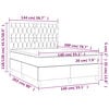vidaXL Boxspring met matras en LED stof taupe 140x200 cm
