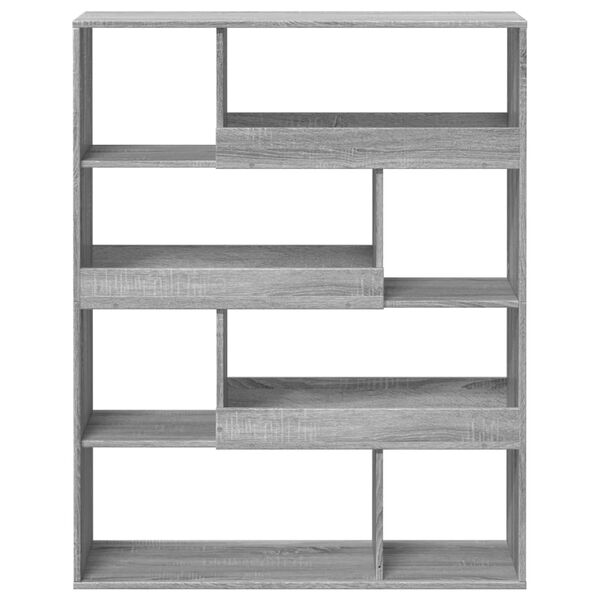 vidaXL Boekenkast 100x33x125,5 cm bewerkt hout grijs sonoma eikenkleur