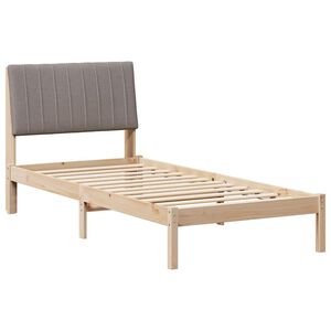 vidaXL Bedframe met hoofdeinde Bruin 90 x 200 cm Massief grenenhout