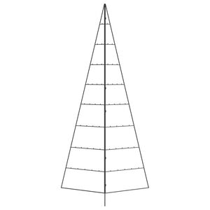 vidaXL Kerstdecoratie kerstboom 210 cm metaal zwart