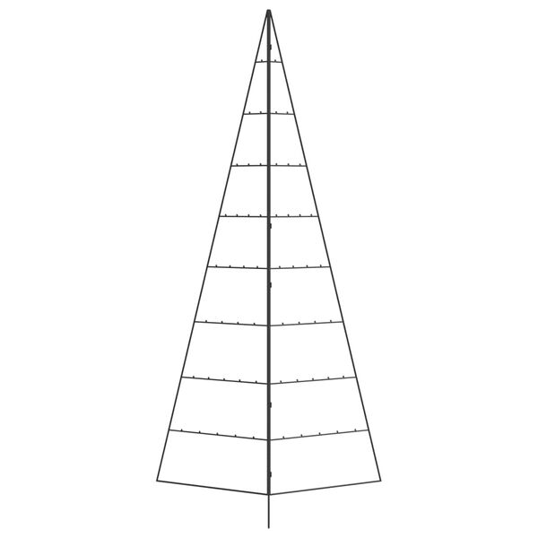 vidaXL Kerstdecoratie kerstboom 210 cm metaal zwart