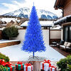 vidaXL Kunstkerstboom met standaard 240 cm PVC blauw