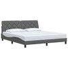 vidaXL Bedframe zonder matras stof donkergrijs 180x200 cm