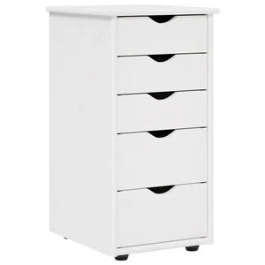 vidaXL Kast 34 x 39 x 61,5 cm Massief Vurenhout Wit