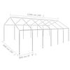 vidaXL Partytent 12x6 m wit