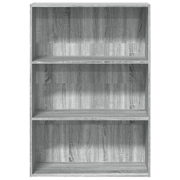 vidaXL Boekenkast 80x30x114 cm bewerkt hout grijs sonoma eikenkleurig