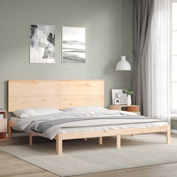 vidaXL Bedframe zonder matras massief grenenhout 200x200 cm