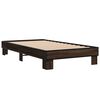 vidaXL Bedframe bewerkt hout en metaal bruin eikenkleurig 75x190 cm