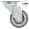 vidaXL 36 st Zwenkwielen 50 mm