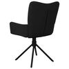 vidaXL Eetkamerstoelen draaibaar 2 st fluweel zwart