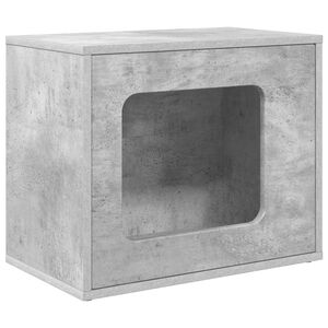 vidaXL Kattenhuis Beton 51 x 30 x 42,5 cm Bewerkt hout