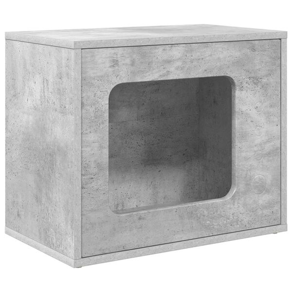 vidaXL Kattenhuis Beton 51 x 30 x 42,5 cm Bewerkt hout