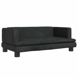 vidaXL Hondenmand 80x45x30 cm fluweel zwart