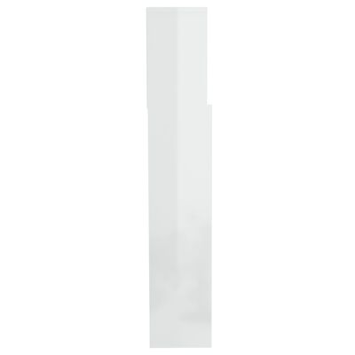 vidaXL Hoofdbordkast 200x19x103,5 cm hoogglans wit