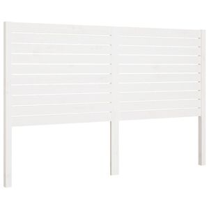 vidaXL Hoofdbord 146x4x100 cm massief grenenhout wit