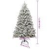 vidaXL Kunstkerstboom met 300 LED Groen en Wit 210 cm PVC en Metaal