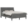 vidaXL Bedframe met matras met matras Donkergrijs 160 x 200 cm Fluweel