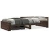 vidaXL Bedframe zonder matras bewerkt hout bruin eikenkleur 75x190 cm