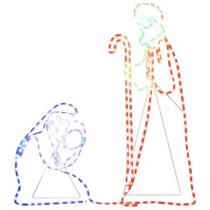vidaXL Kerstfiguren Jozef en Maria met 264 LED's 40x55 en 38x100 cm