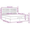 vidaXL Ottoman bed met matras en LED's 160x200cm stof cr&egrave;mekleurig