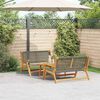vidaXL Tuinstoelen met Tafel 3 pcs Grijs 90 x 45 x 40 cm