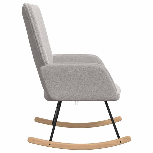 vidaXL Schommelstoel Lichtgrijs Sherpa Stof