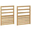 vidaXL Armleuningen Module 2 pcs Wit 59 x 4 x 73 cm Massief Acaciahout
