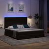vidaXL Opbergbed met LED met matras met LED Zwart 180 x 200 cm Fluweel