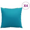 vidaXL Bankkussens 4 stuks Blauw 40x40 cm Stof