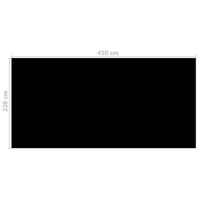 vidaXL Zwembadhoes 450x220 cm PE zwart