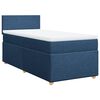 vidaXL Boxspring met matras stof blauw 80x200 cm