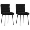vidaXL Eetkamerstoelen 2 st fluweel zwart