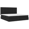 vidaXL Opbergbed met LED met matras Zwart 200 x 200 cm Polyester