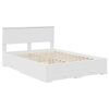 vidaXL Bedframe met hoofdeinde met lade Wit 140 x 190 cm Bewerkt hout