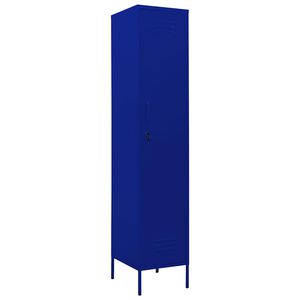 vidaXL Lockerkast 35x46x180 cm staal marineblauw