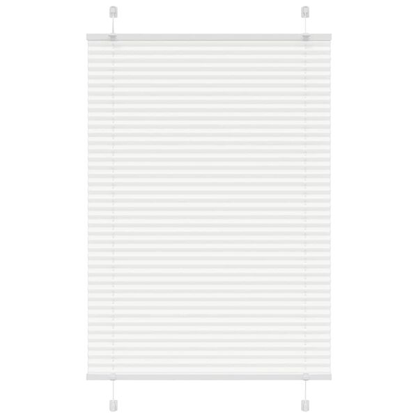 vidaXL Plissé rolgordijn 90x100 cm stofbreedte 89,4 cm polyester wit