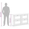 vidaXL Schoenenkast 140x35x90 cm massief acaciahout