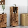 vidaXL Badkamer Kast Oud Hout 30 x 35 x 95 cm Bewerkt hout & Metaal