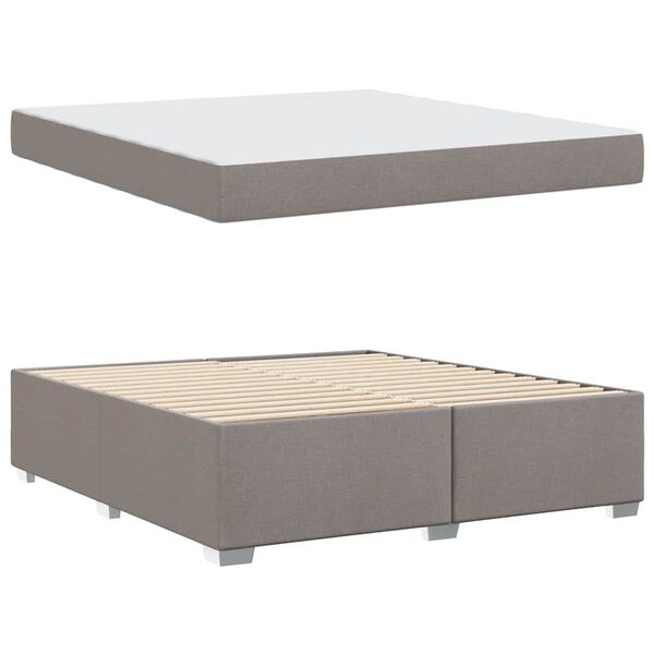 vidaXL Bedframe met matras Taupe 180 x 200 cm Stof
