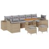 vidaXL Tuin Sofa Set 10 st 9-Aantal zitplaatsen Beige en Licht Grijs